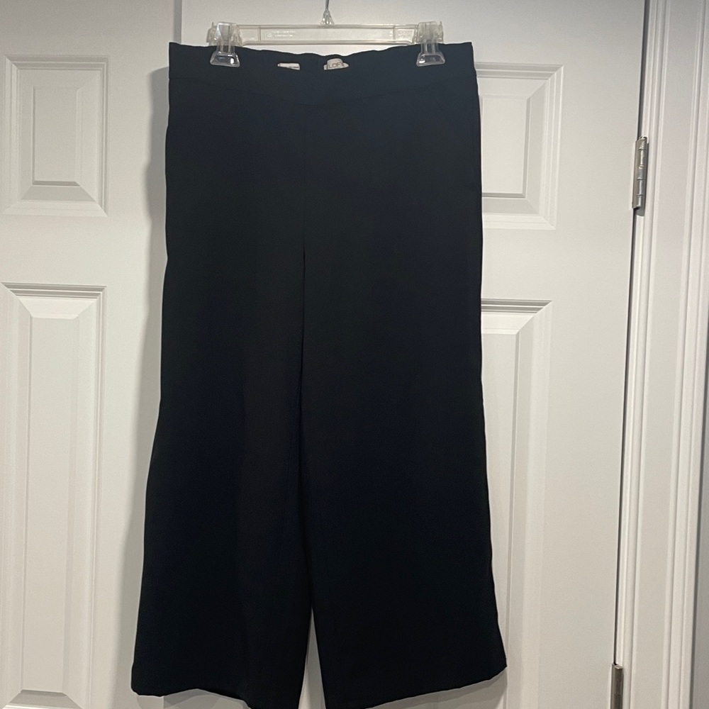 LOFT Black Elastic Waist Pants